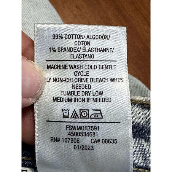 Hudson Kass Jean Shorts High Rise Fit Distressed Light Wash Blue Women's 25 NWT - Picture 12 of 12